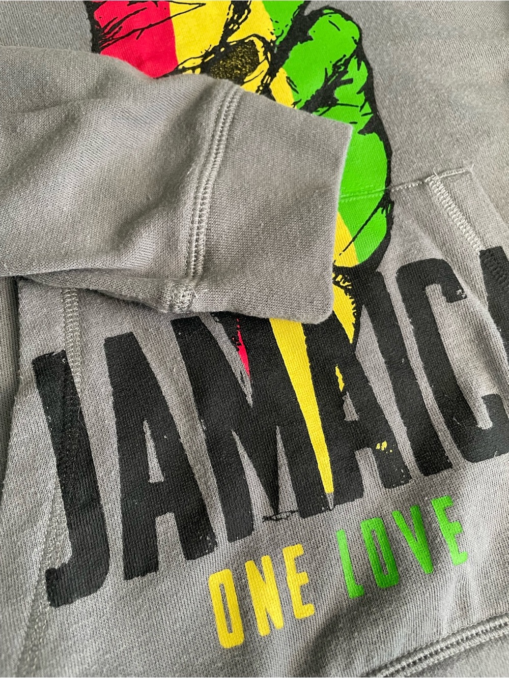 Pink Pineapple Jamaica "One Love" Grey Hoodie - Picture 7 of 7